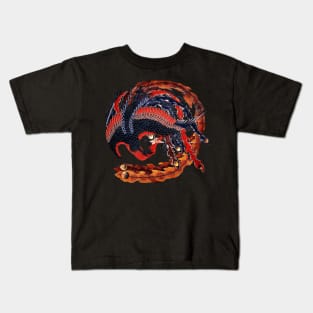 Phoenix That Glares In All Directions, 1843 By Katsushika Hokusai Kids T-Shirt